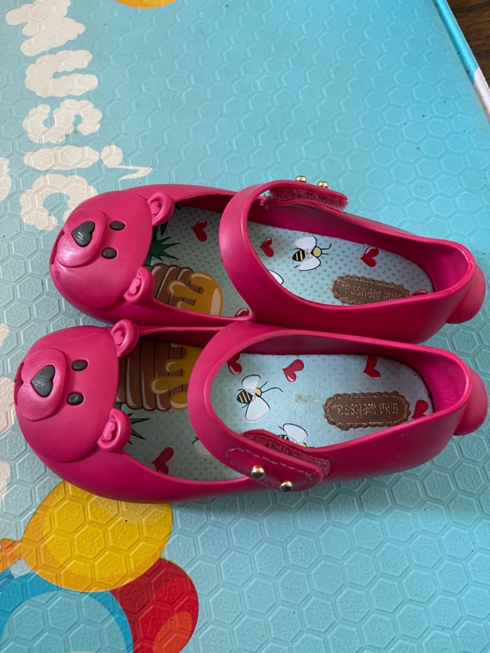 Mini Melissa Kids Pink Bear Mary Jane Shoes - Picture 2 of 6